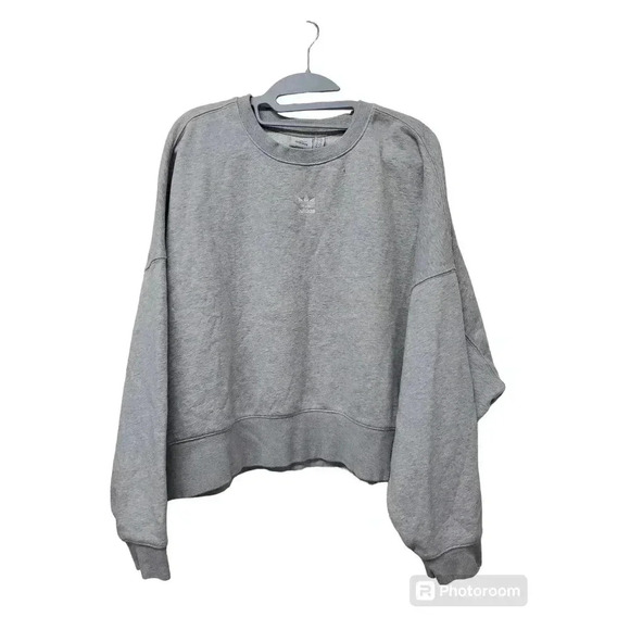 Adidas ESSENTIALS CREW FLEECE SWEATSHIRT Size L - Picture 6 of 10